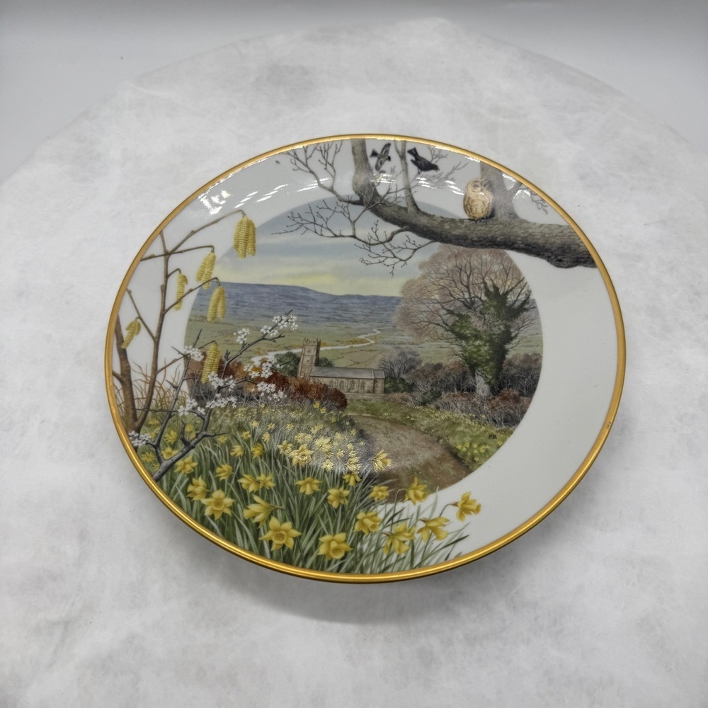 Limited Edition Decorative Plate with Scenic Landscape Design by Peter Barrett